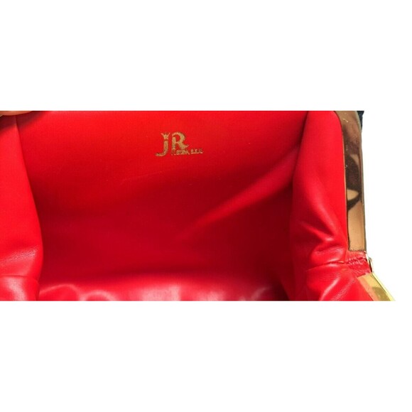 Vintage JR Florida Black Handbag Tweed Purse Clasp Closure - Picture 5 of 12